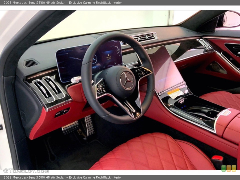 Exclusive Carmine Red/Black 2023 Mercedes-Benz S Interiors
