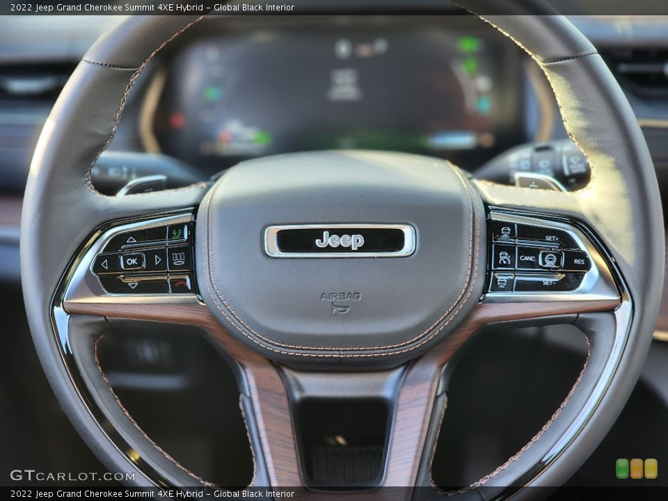 Global Black Interior Steering Wheel for the 2022 Jeep Grand Cherokee Summit 4XE Hybrid #145157319