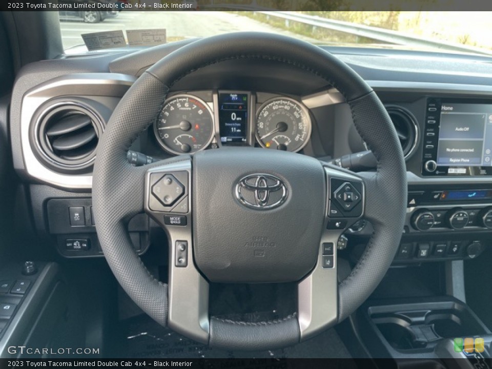 Black Interior Steering Wheel for the 2023 Toyota Tacoma Limited Double Cab 4x4 #145157857