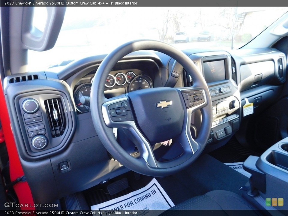 Jet Black Interior Dashboard for the 2023 Chevrolet Silverado 2500HD Custom Crew Cab 4x4 #145161625