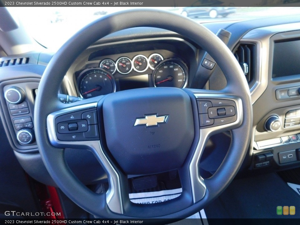 Jet Black Interior Steering Wheel for the 2023 Chevrolet Silverado 2500HD Custom Crew Cab 4x4 #145161664