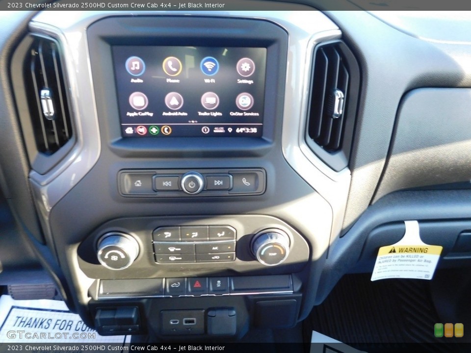 Jet Black Interior Controls for the 2023 Chevrolet Silverado 2500HD Custom Crew Cab 4x4 #145161784
