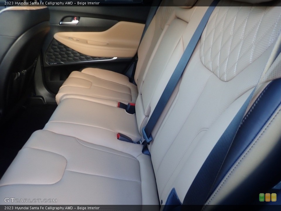 Beige Interior Rear Seat for the 2023 Hyundai Santa Fe Calligraphy AWD #145163173