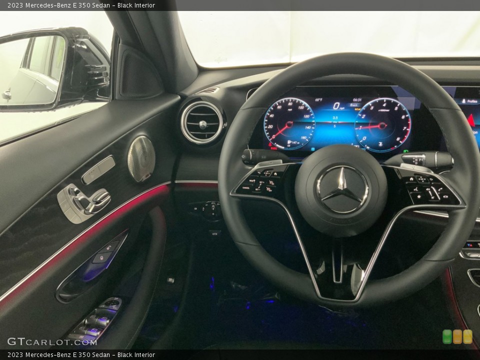 Black Interior Steering Wheel for the 2023 Mercedes-Benz E 350 Sedan #145163689