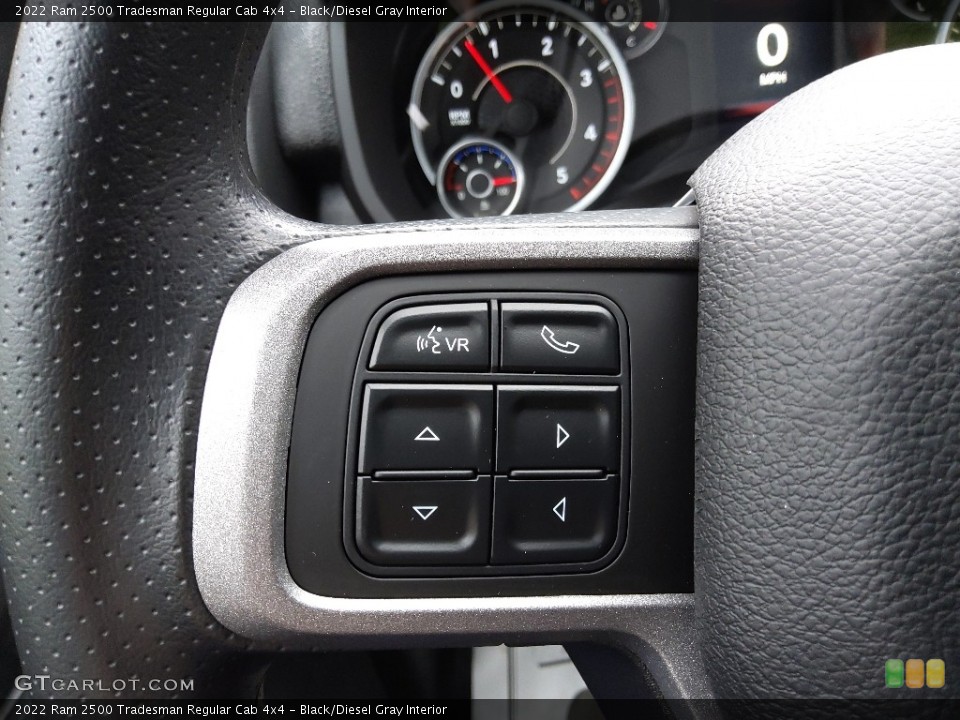 Black/Diesel Gray Interior Steering Wheel for the 2022 Ram 2500 Tradesman Regular Cab 4x4 #145164142