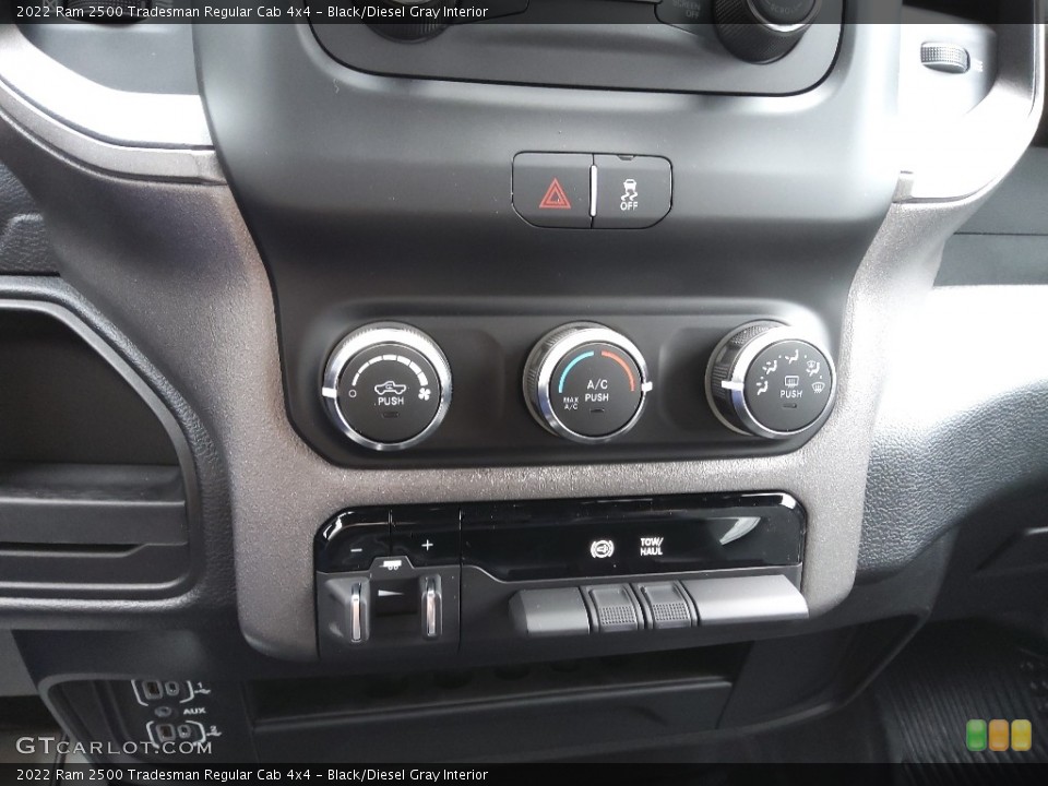 Black/Diesel Gray Interior Controls for the 2022 Ram 2500 Tradesman Regular Cab 4x4 #145164218