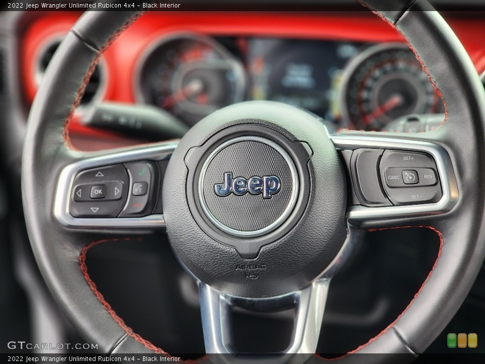 Black Interior Steering Wheel for the 2022 Jeep Wrangler Unlimited Rubicon 4x4 #145165553