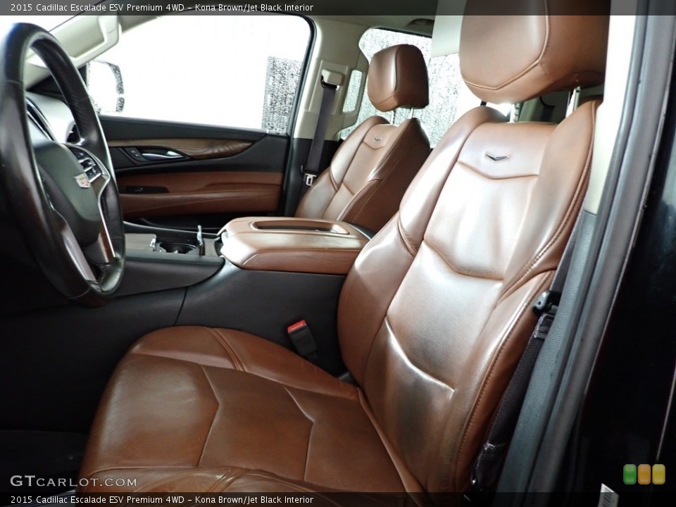 Kona Brown/Jet Black Interior Front Seat for the 2015 Cadillac Escalade ESV Premium 4WD #145167125