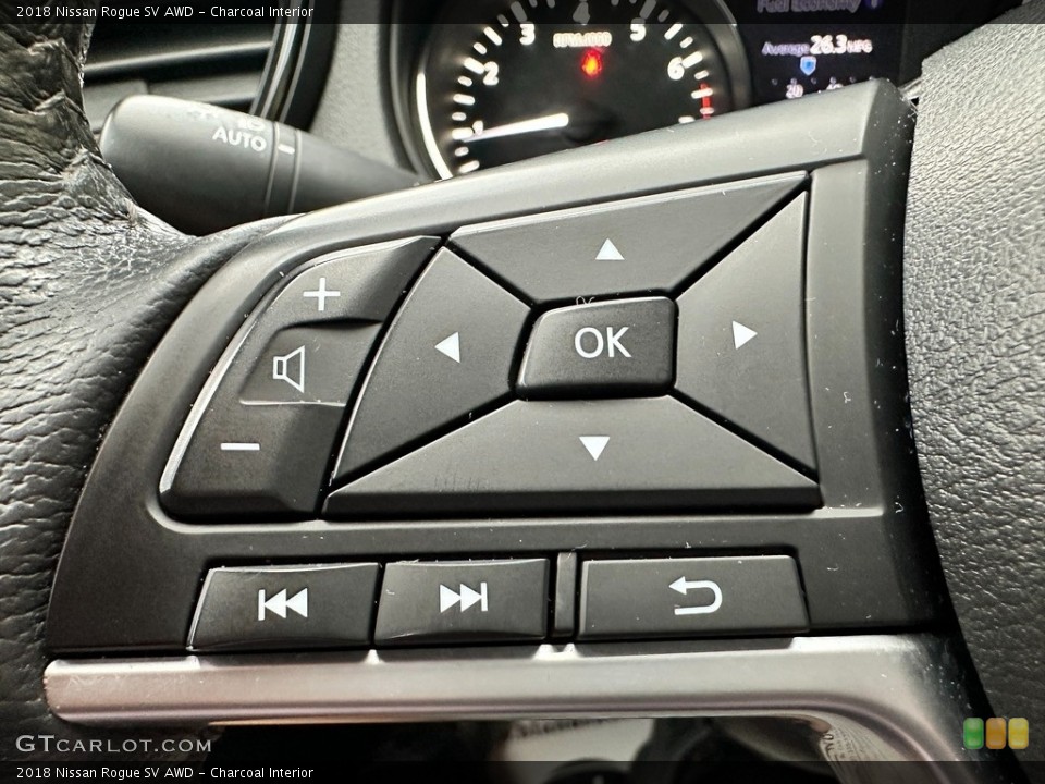 Charcoal Interior Steering Wheel for the 2018 Nissan Rogue SV AWD #145167707