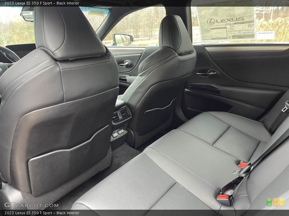 Black Interior Rear Seat for the 2023 Lexus ES 350 F Sport #145169652