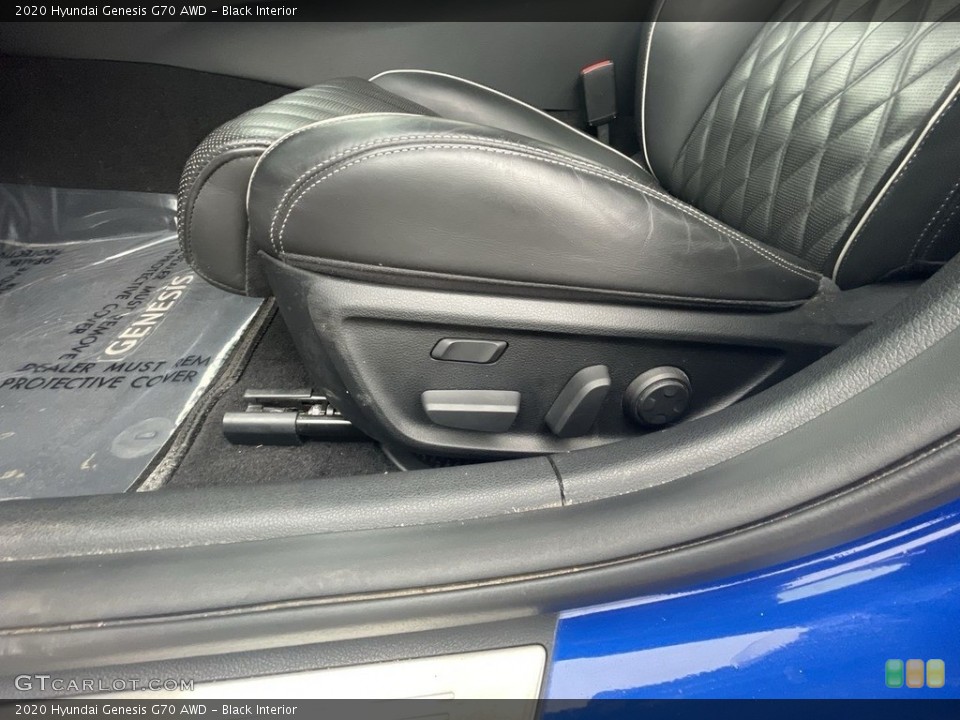 Black Interior Front Seat for the 2020 Hyundai Genesis G70 AWD #145172978