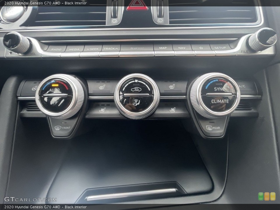Black Interior Controls for the 2020 Hyundai Genesis G70 AWD #145173107