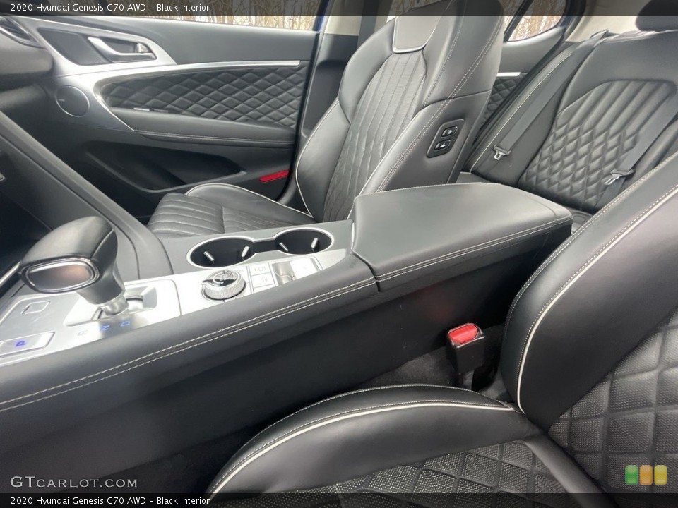 Black Interior Front Seat for the 2020 Hyundai Genesis G70 AWD #145173152