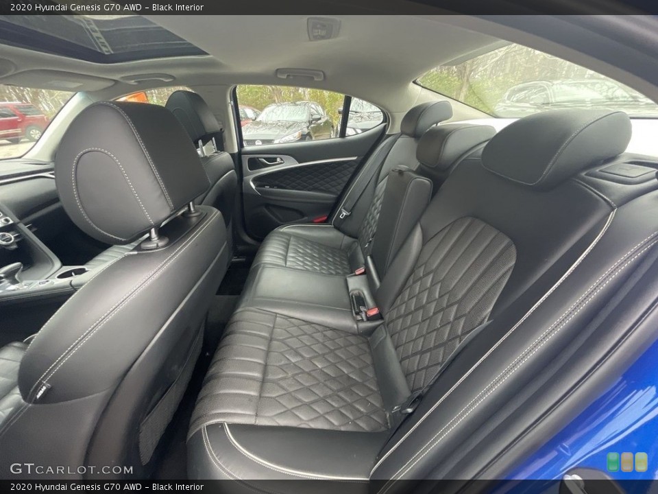 Black Interior Rear Seat for the 2020 Hyundai Genesis G70 AWD #145173191
