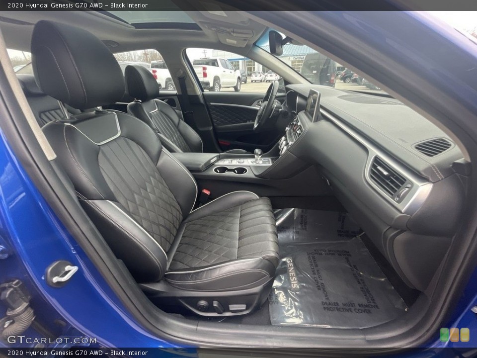 Black Interior Front Seat for the 2020 Hyundai Genesis G70 AWD #145173242