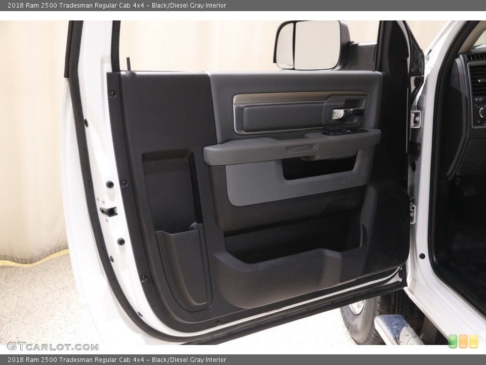 Black/Diesel Gray Interior Door Panel for the 2018 Ram 2500 Tradesman Regular Cab 4x4 #145174817