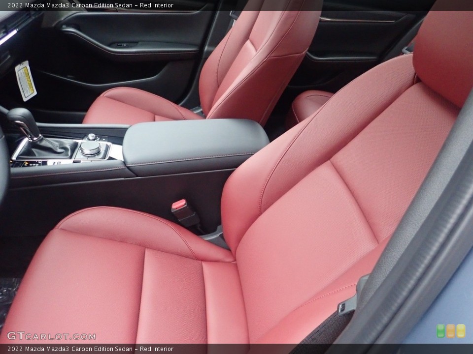 Red Interior Front Seat for the 2022 Mazda Mazda3 Carbon Edition Sedan #145176683