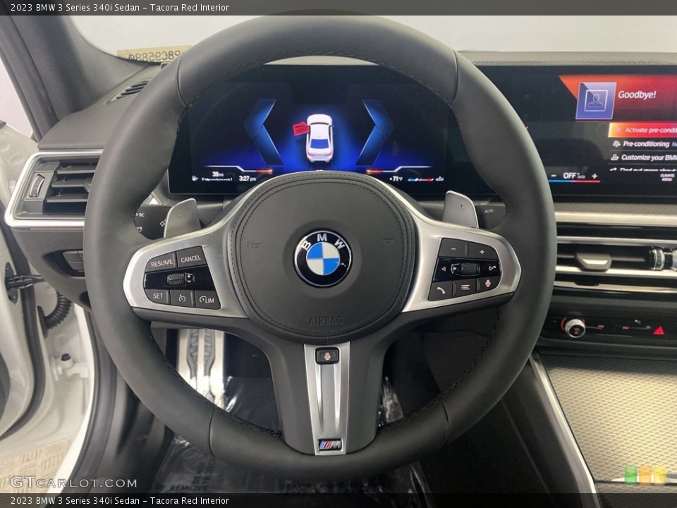 Tacora Red Interior Steering Wheel for the 2023 BMW 3 Series 340i Sedan #145178108