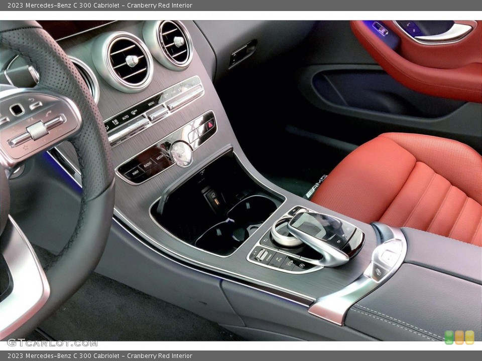 Cranberry Red Interior Controls for the 2023 Mercedes-Benz C 300 Cabriolet #145178324