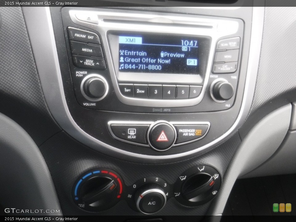 Gray Interior Controls for the 2015 Hyundai Accent GLS #145180421