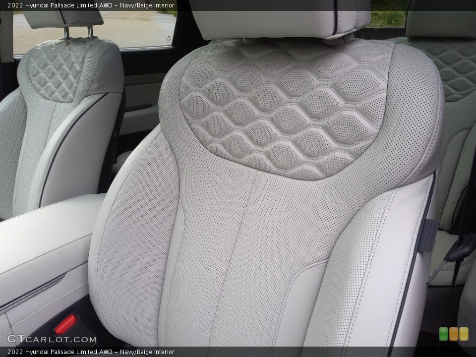 Navy/Beige Interior Front Seat for the 2022 Hyundai Palisade Limited AWD #145184307