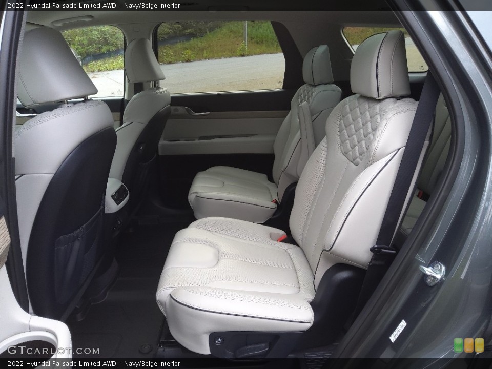 Navy/Beige Interior Rear Seat for the 2022 Hyundai Palisade Limited AWD #145184325