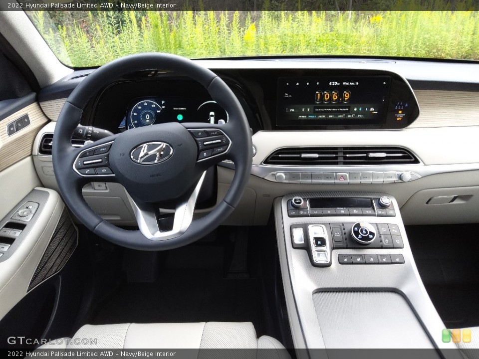 Navy/Beige Interior Dashboard for the 2022 Hyundai Palisade Limited AWD #145184463