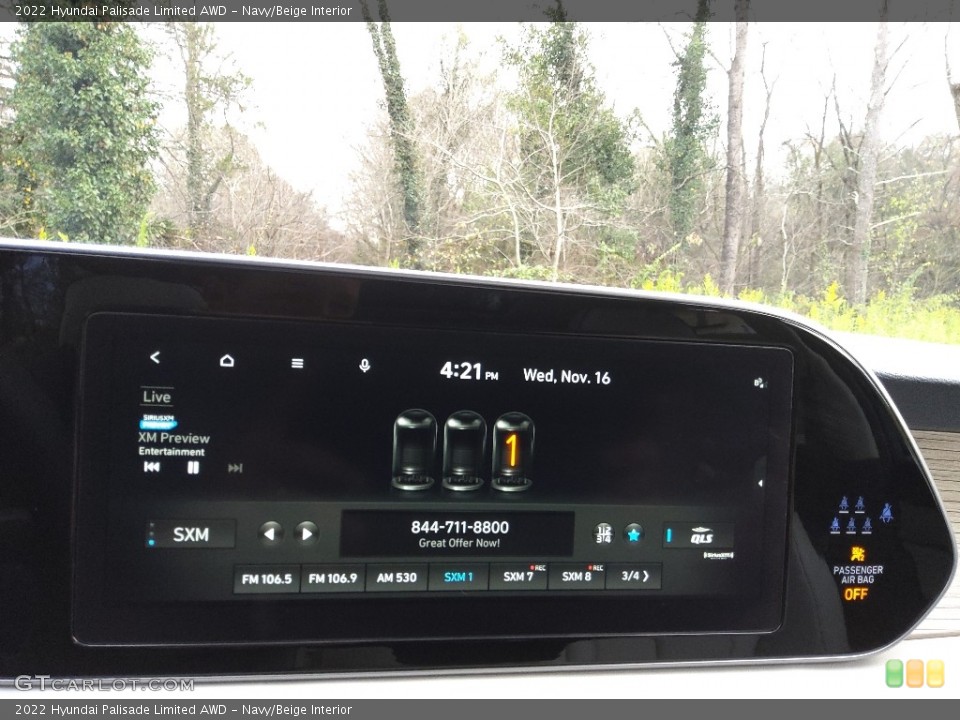 Navy/Beige Interior Controls for the 2022 Hyundai Palisade Limited AWD #145184544
