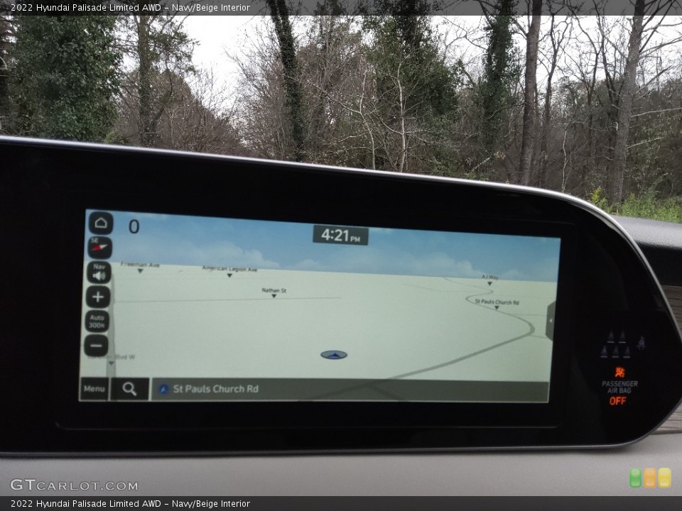 Navy/Beige Interior Navigation for the 2022 Hyundai Palisade Limited AWD #145184568