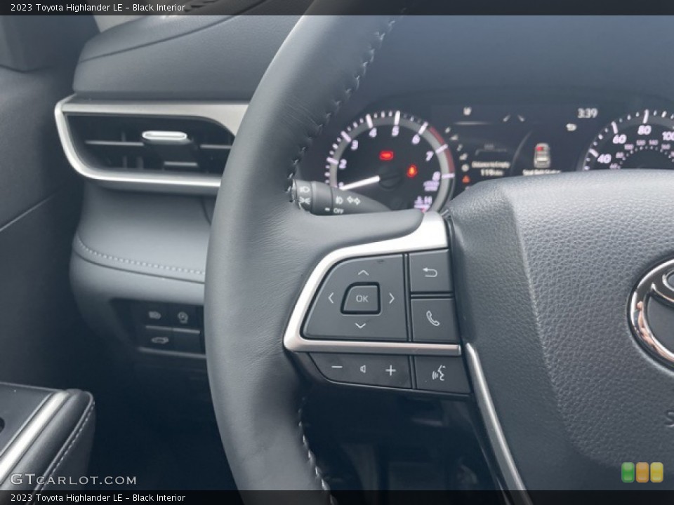 Black Interior Steering Wheel for the 2023 Toyota Highlander LE #145185030