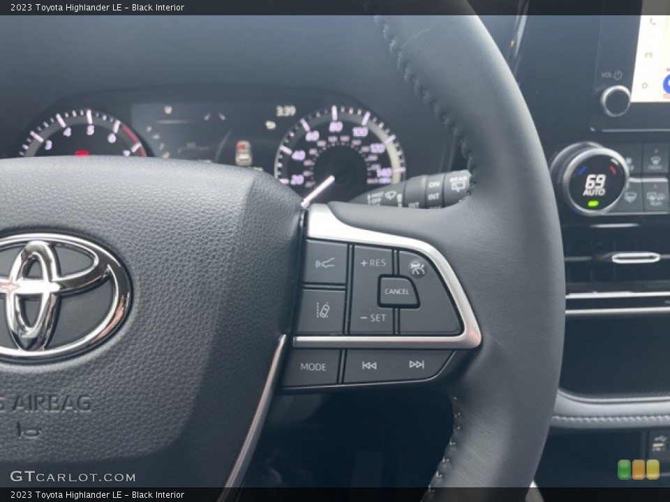 Black Interior Steering Wheel for the 2023 Toyota Highlander LE #145185039