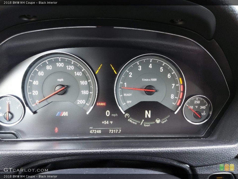 Black Interior Gauges for the 2018 BMW M4 Coupe #145185159