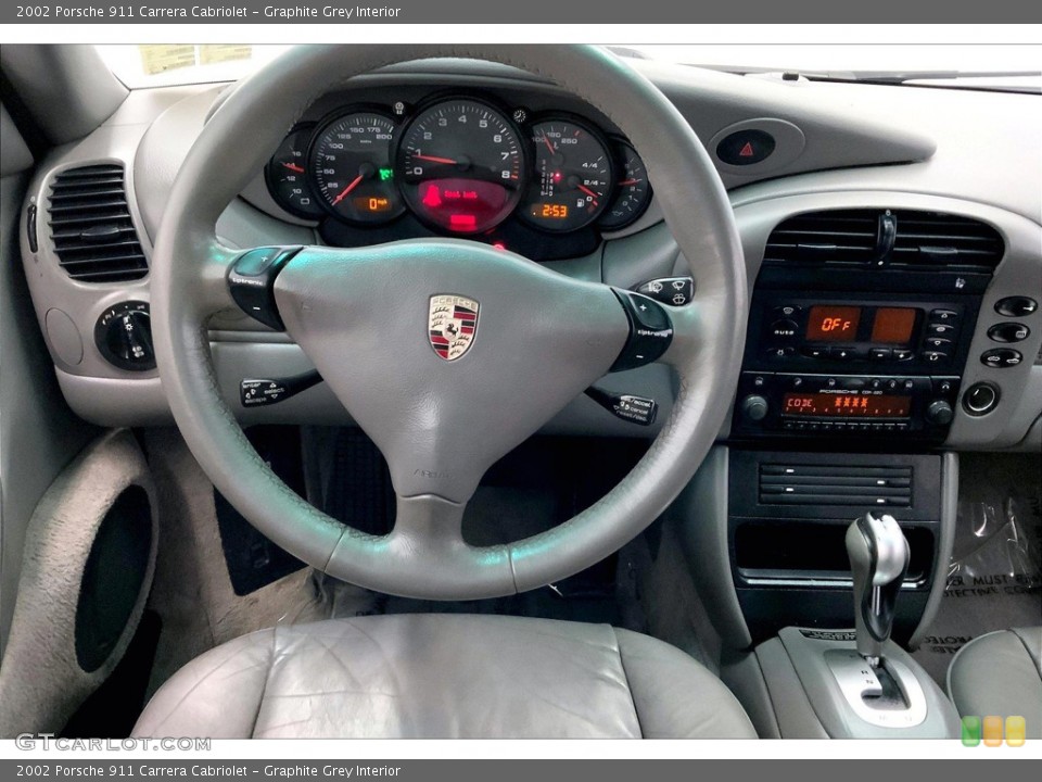 Graphite Grey Interior Steering Wheel for the 2002 Porsche 911 Carrera Cabriolet #145187199