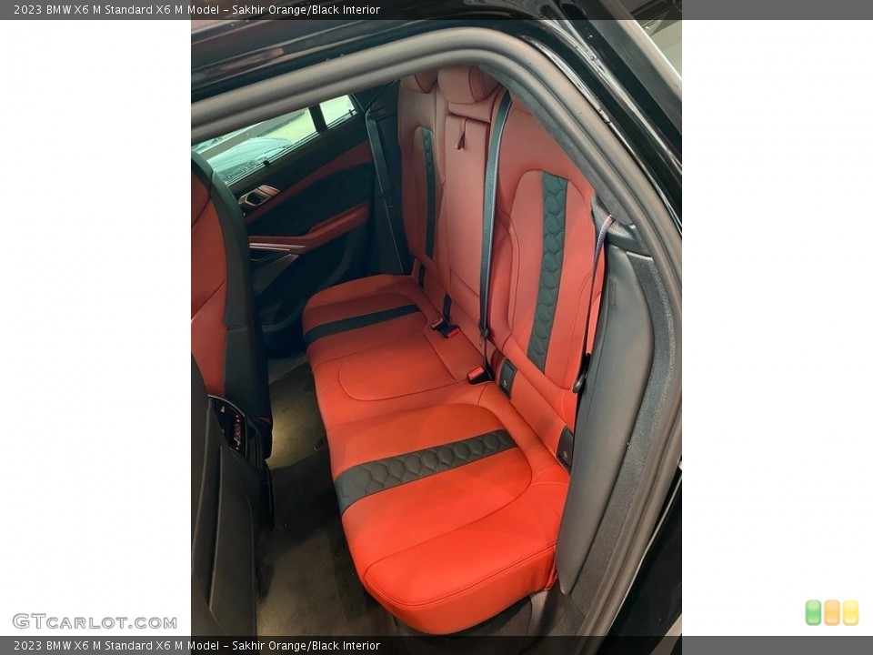 Sakhir Orange/Black Interior Rear Seat for the 2023 BMW X6 M  #145188885