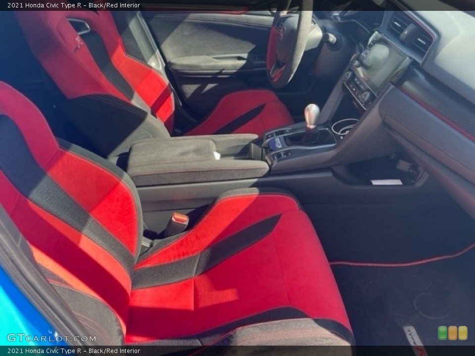 Black/Red Interior Front Seat for the 2021 Honda Civic Type R #145189341