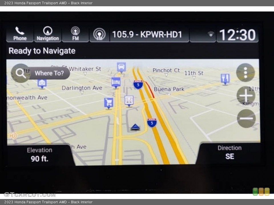 Black Interior Navigation for the 2023 Honda Passport Trailsport AWD #145194037