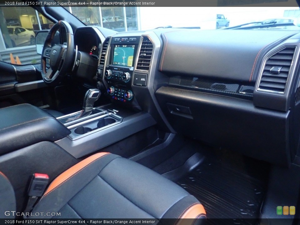 Raptor Black/Orange Accent Interior Dashboard for the 2018 Ford F150 SVT Raptor SuperCrew 4x4 #145194247