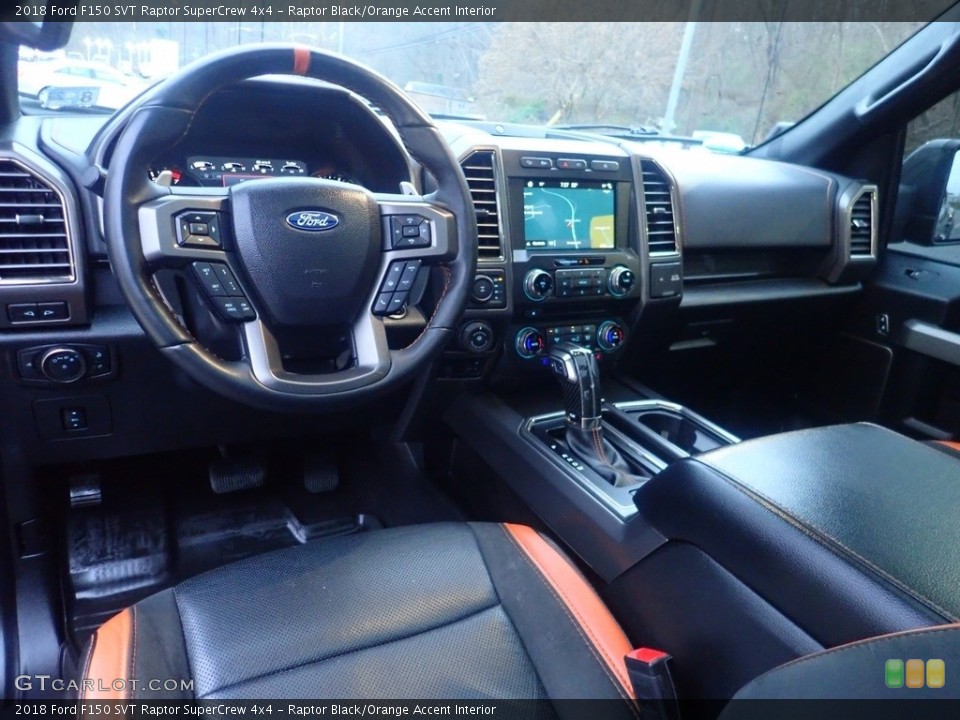 Raptor Black/Orange Accent Interior Photo for the 2018 Ford F150 SVT Raptor SuperCrew 4x4 #145194397