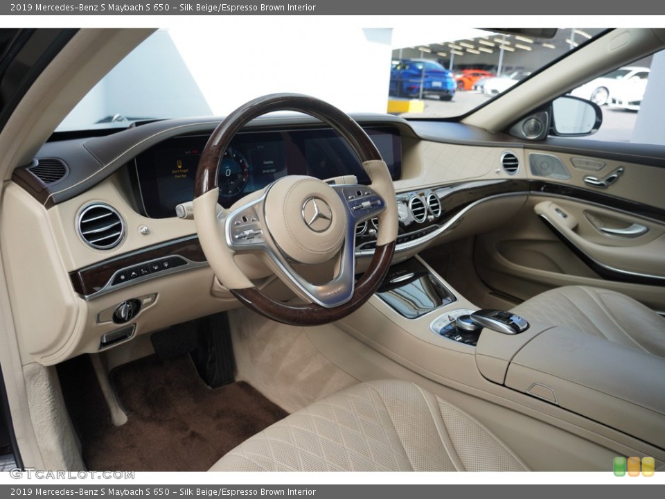 Silk Beige/Espresso Brown Interior Photo for the 2019 Mercedes-Benz S Maybach S 650 #145195563