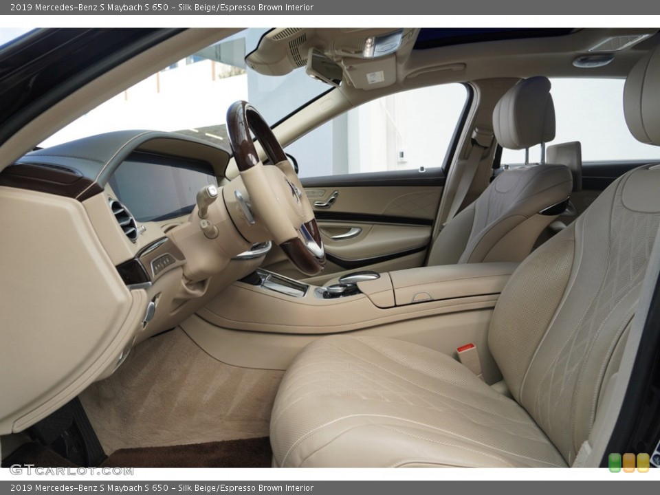 Silk Beige/Espresso Brown Interior Front Seat for the 2019 Mercedes-Benz S Maybach S 650 #145195621