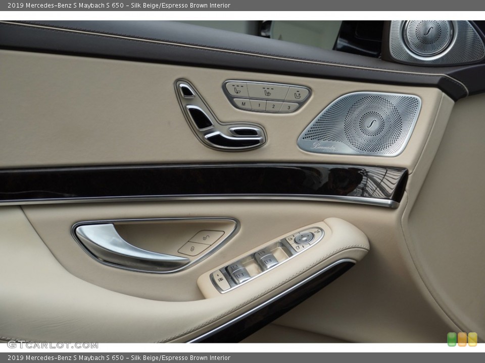 Silk Beige/Espresso Brown Interior Door Panel for the 2019 Mercedes-Benz S Maybach S 650 #145195732