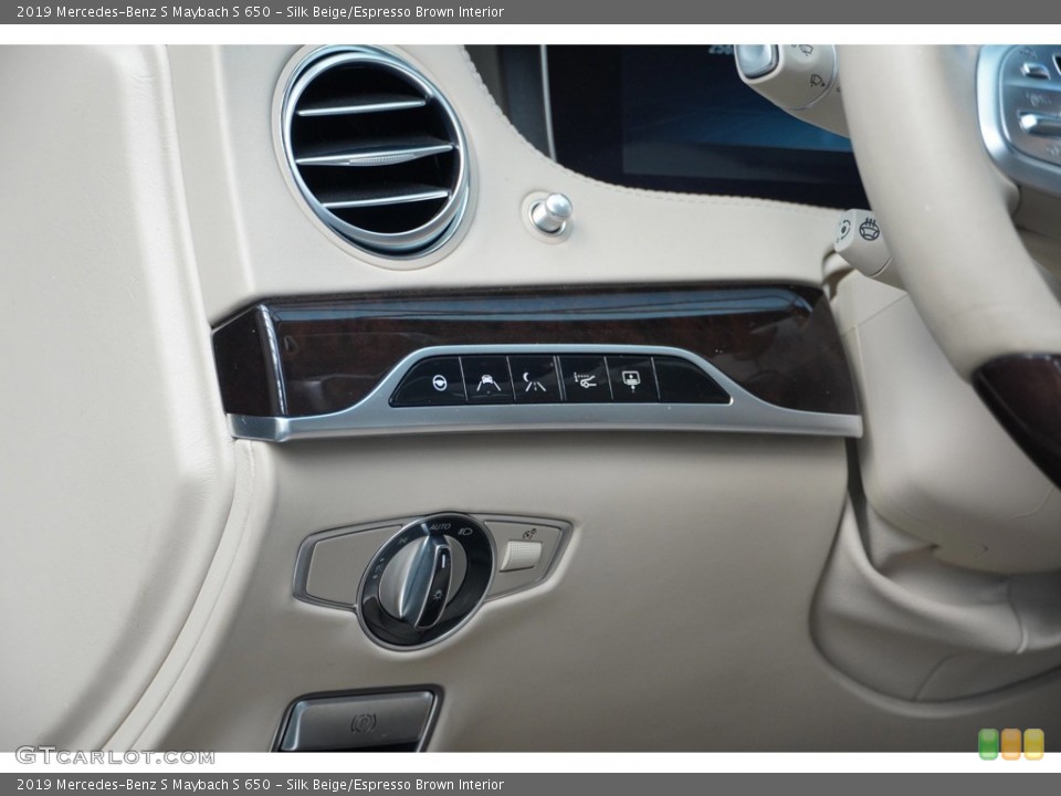 Silk Beige/Espresso Brown Interior Controls for the 2019 Mercedes-Benz S Maybach S 650 #145195804