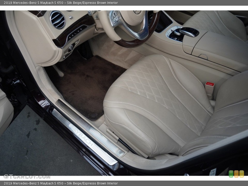 Silk Beige/Espresso Brown Interior Front Seat for the 2019 Mercedes-Benz S Maybach S 650 #145195825