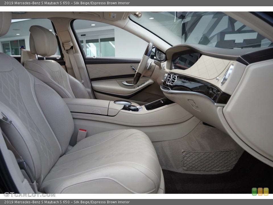Silk Beige/Espresso Brown Interior Front Seat for the 2019 Mercedes-Benz S Maybach S 650 #145195933