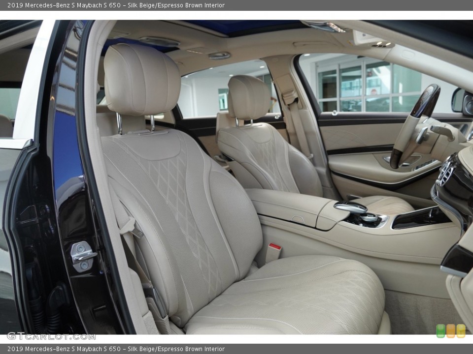Silk Beige/Espresso Brown Interior Front Seat for the 2019 Mercedes-Benz S Maybach S 650 #145195960