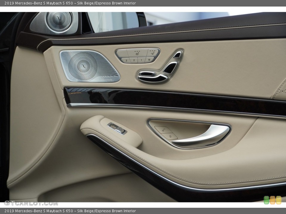 Silk Beige/Espresso Brown Interior Door Panel for the 2019 Mercedes-Benz S Maybach S 650 #145196014