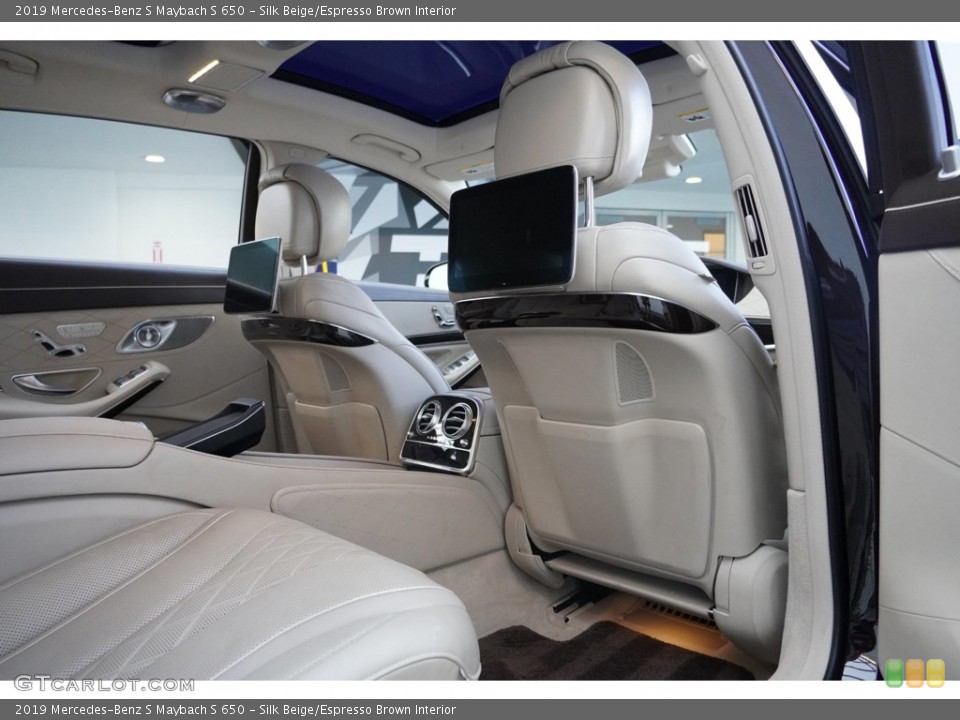 Silk Beige/Espresso Brown Interior Rear Seat for the 2019 Mercedes-Benz S Maybach S 650 #145196194