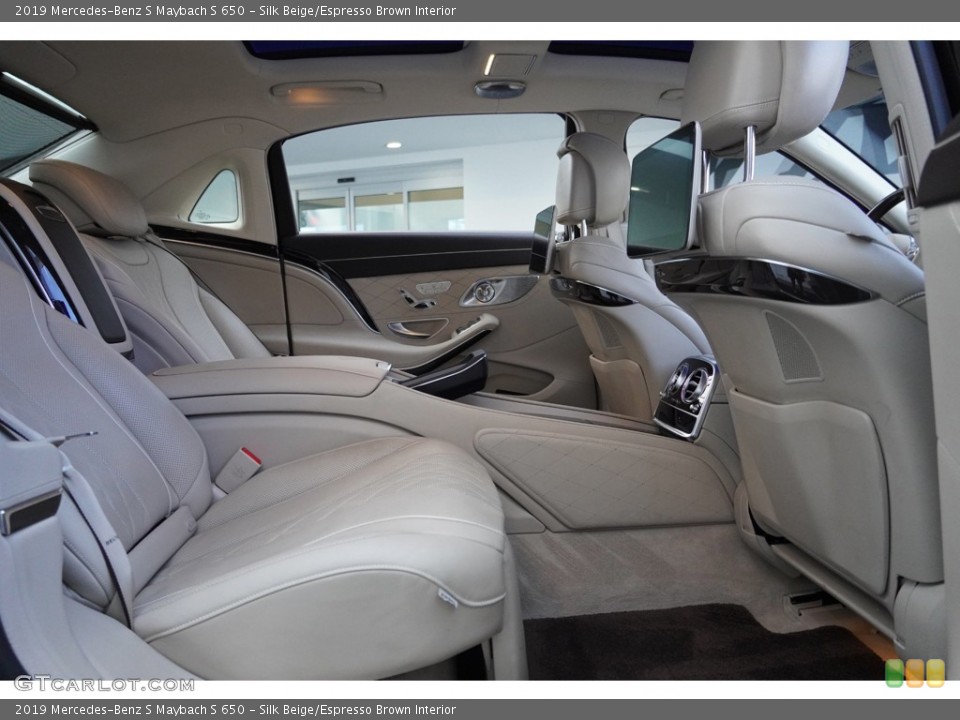 Silk Beige/Espresso Brown Interior Rear Seat for the 2019 Mercedes-Benz S Maybach S 650 #145196221