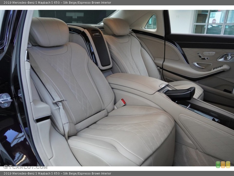 Silk Beige/Espresso Brown Interior Rear Seat for the 2019 Mercedes-Benz S Maybach S 650 #145196251