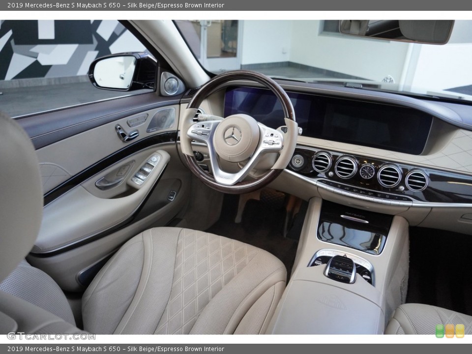Silk Beige/Espresso Brown Interior Front Seat for the 2019 Mercedes-Benz S Maybach S 650 #145196299